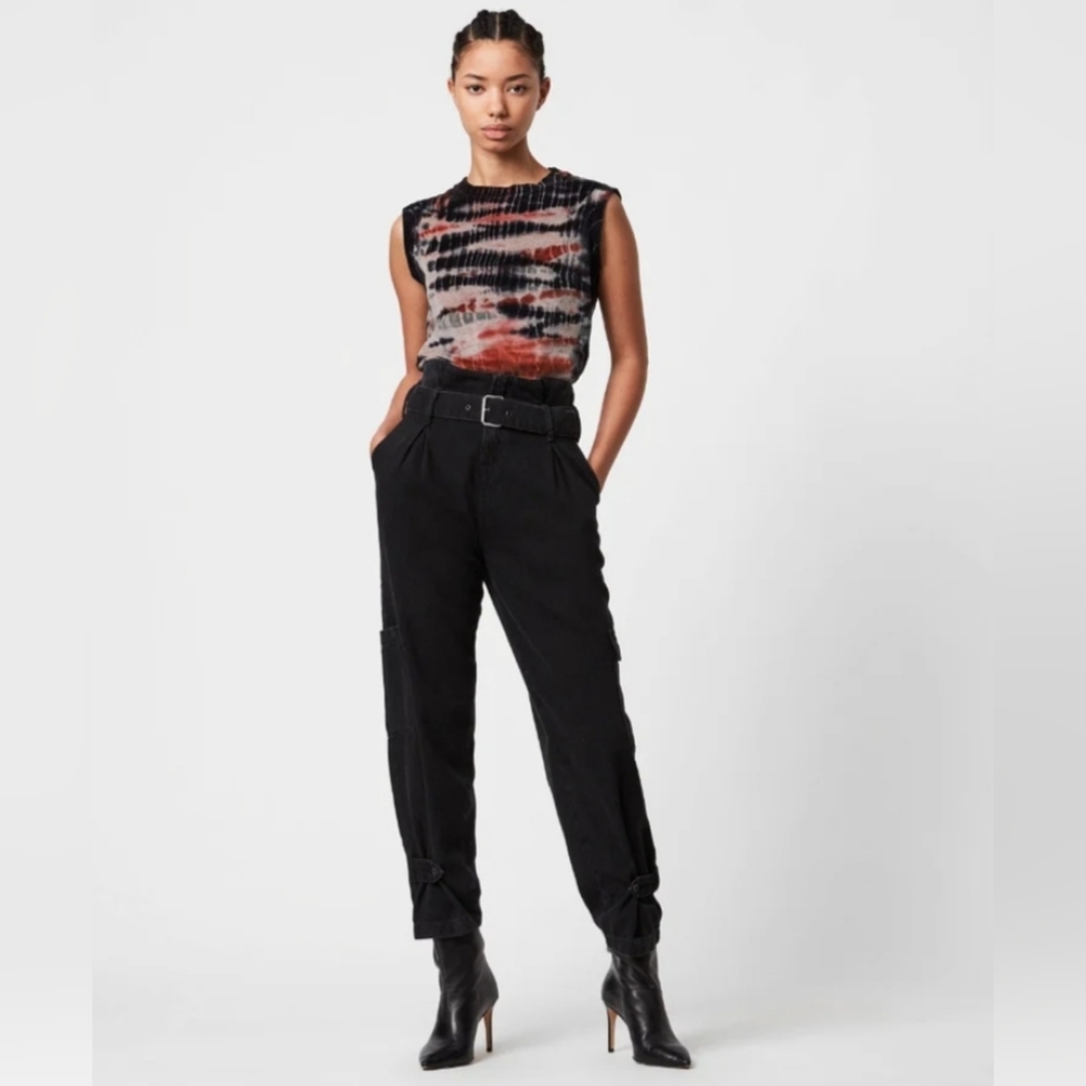 All Saints Velvet Sleeveless TYDY Top